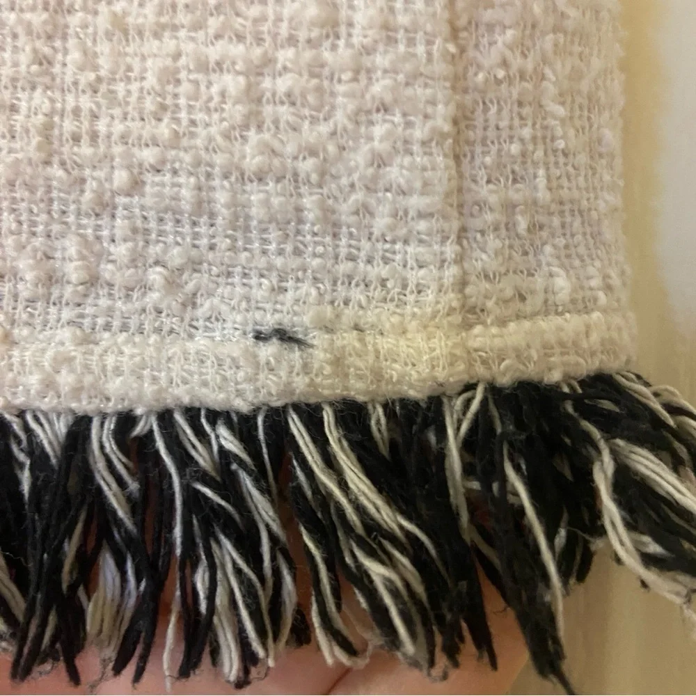 Off White Halter Top with Fringe Hem - Picture 5 of 7